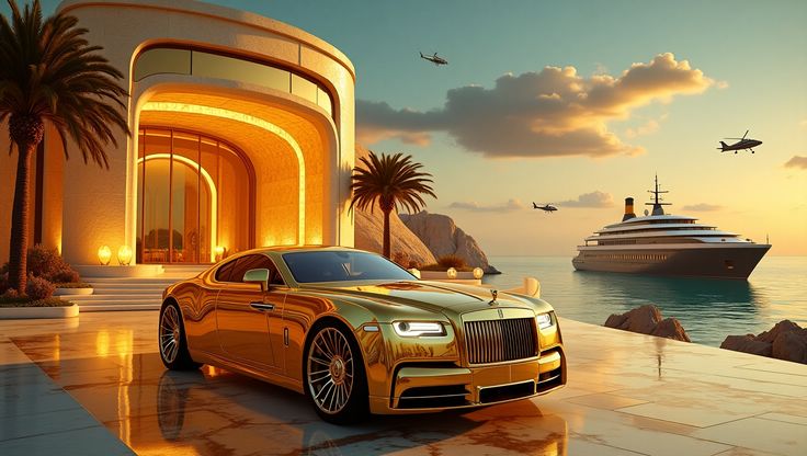 Luxury hotel lobby